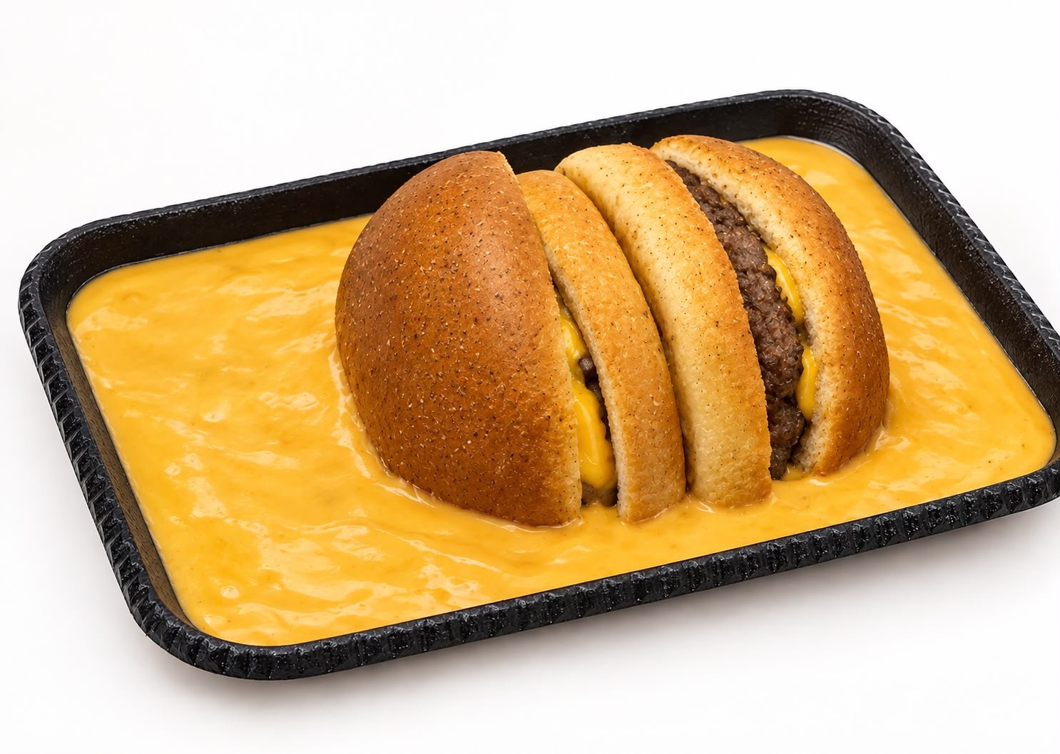 Volcano cheddar burger